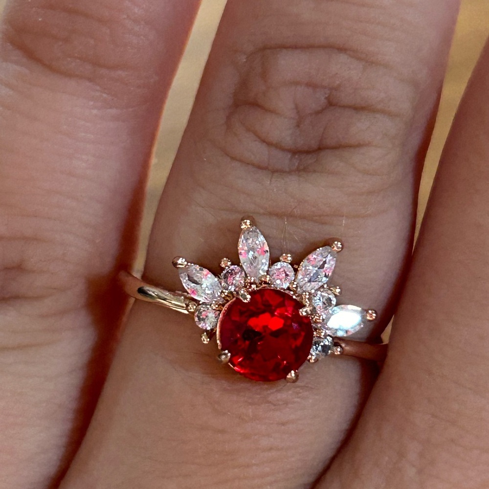Bright Ruby Red Fashion Ring